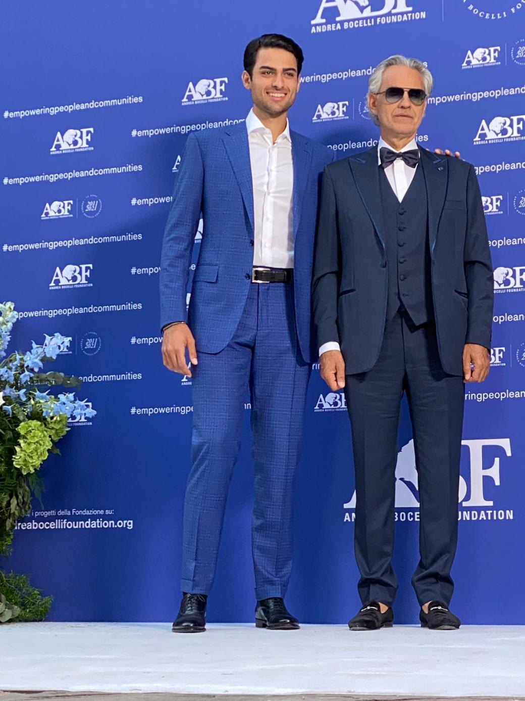 Andrea Bocelli - Amazing experience of elegance, walking the runway in  #StefanoRicci with my sons Amos and Matteo at Palazzo Pitti, in Florence.