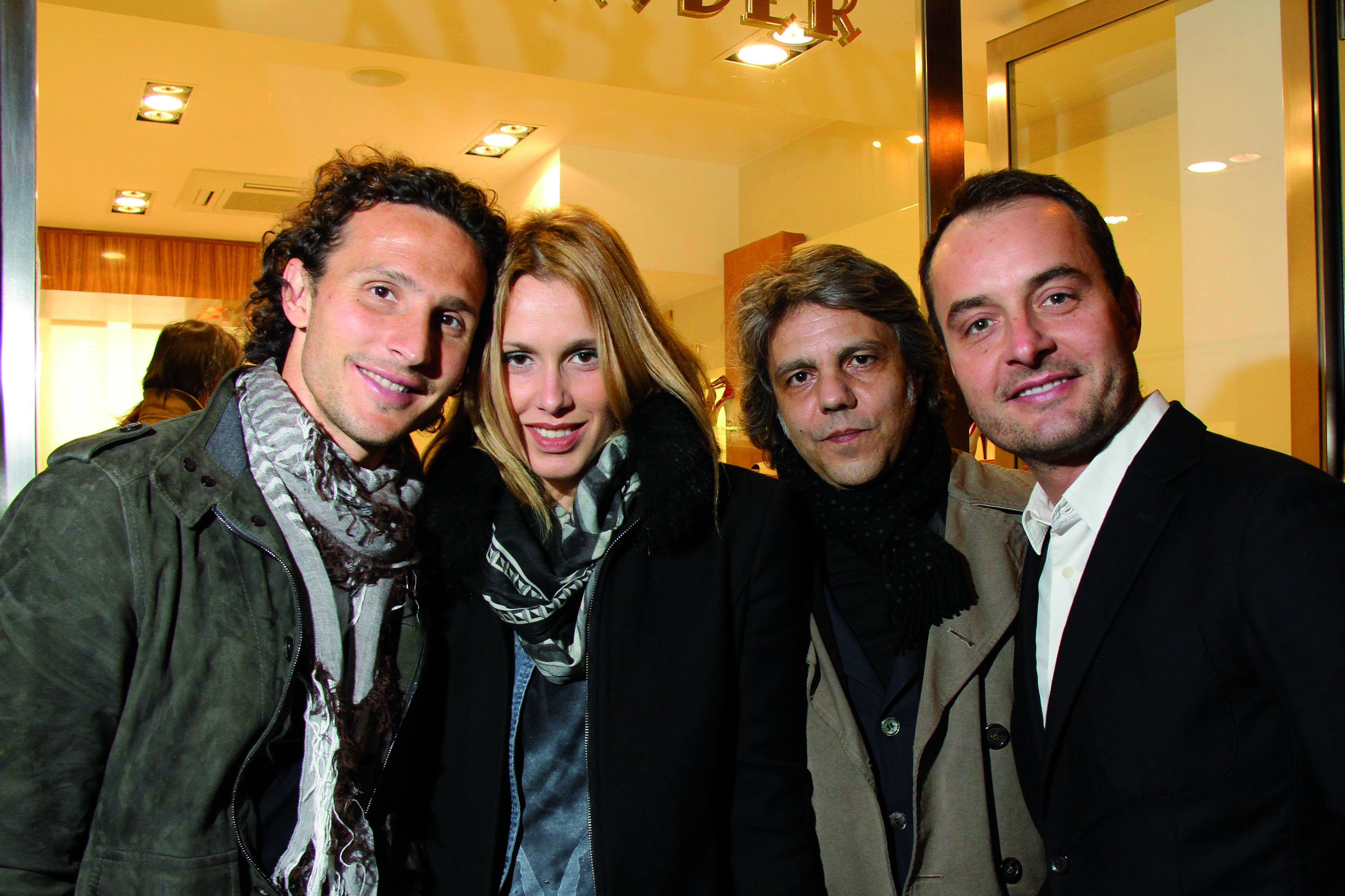 PRESSPHOTO Firenze, Boutique Alexander, via della Vigna Nuova. Comotto con la moglie, Michele Tanci e Massimo Orru.