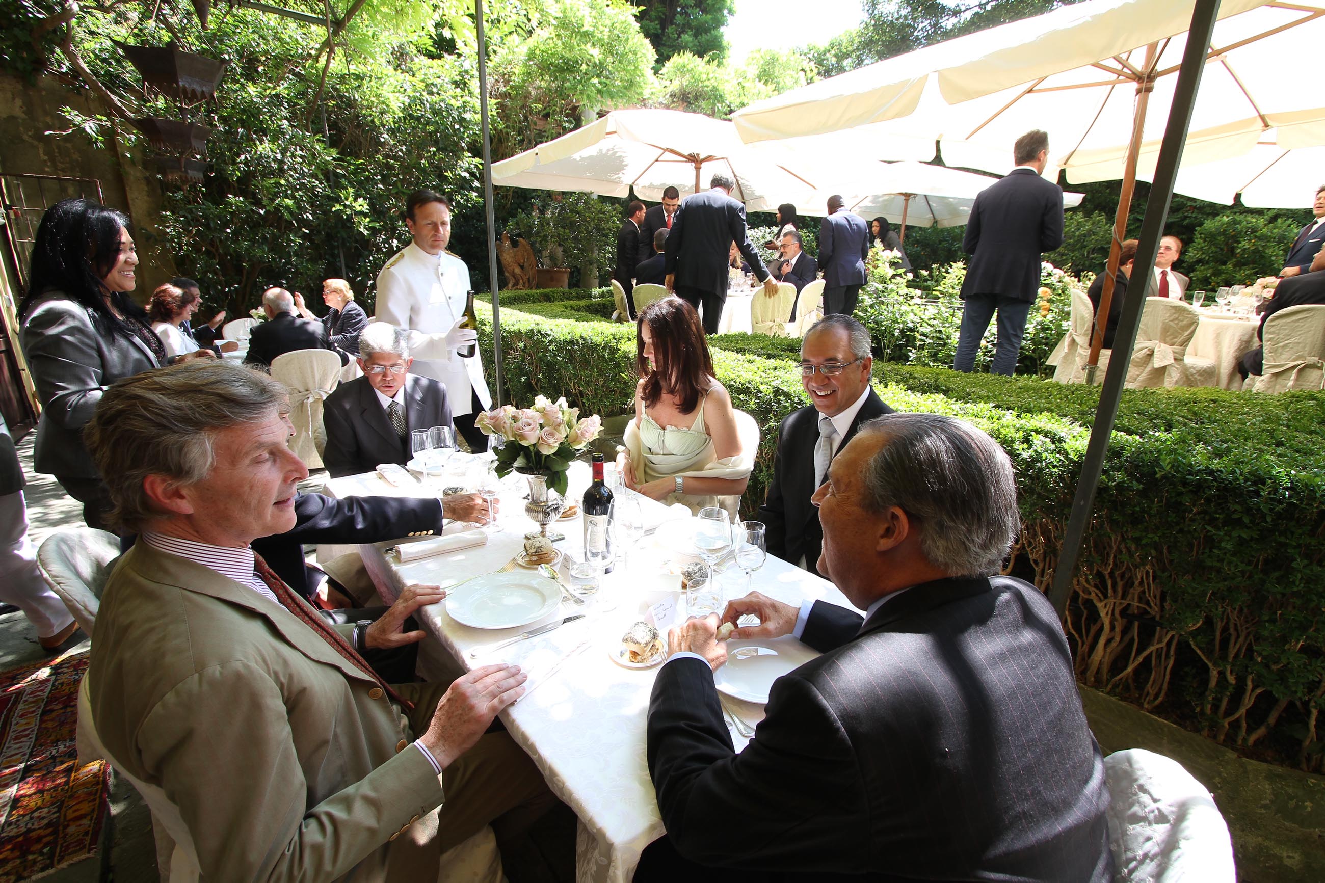PRESSPHOTO Firenze, pranzo privato in casa di Massimo Listri in occasione della visita del presidente della Rep. Dominicana Leonel Fernandez