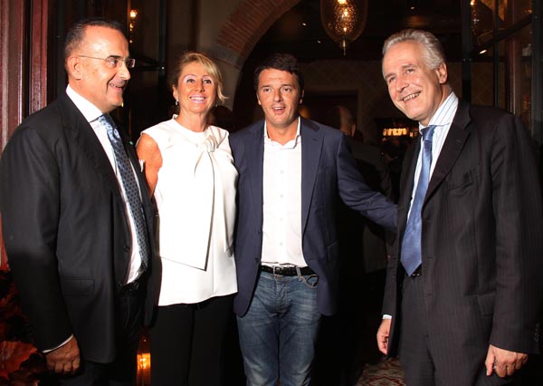 Cecilia Peruzzi, Matteo Renzi and Eugenio Giani